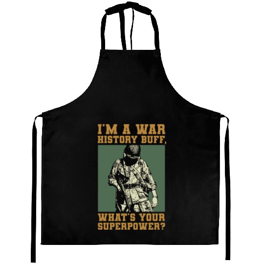 War History Buff - WW2 Enthusiast Aprons