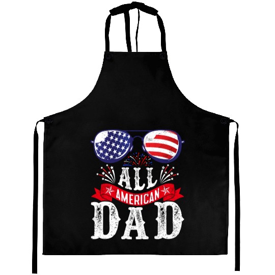 All American Dad America Pride US Patriot Aprons