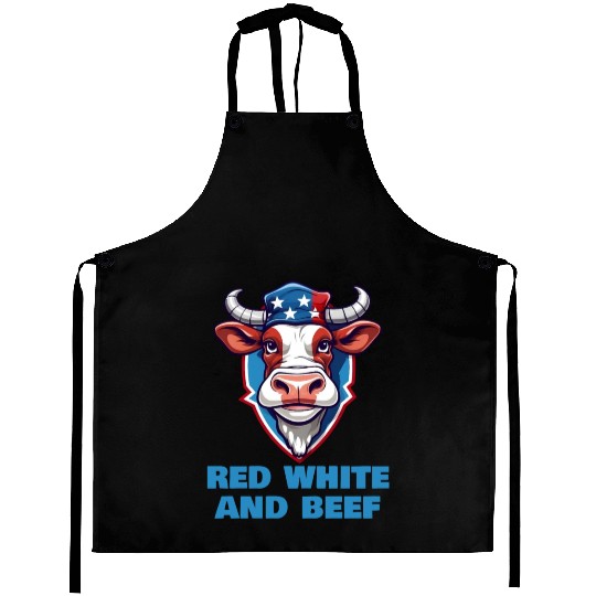 Red White And Beef Aprons