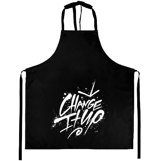 "Change It Up" White Ink Aprons