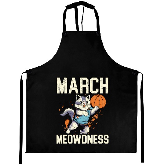 Basketball Cat Basketball Player I Love Basketball Aprons