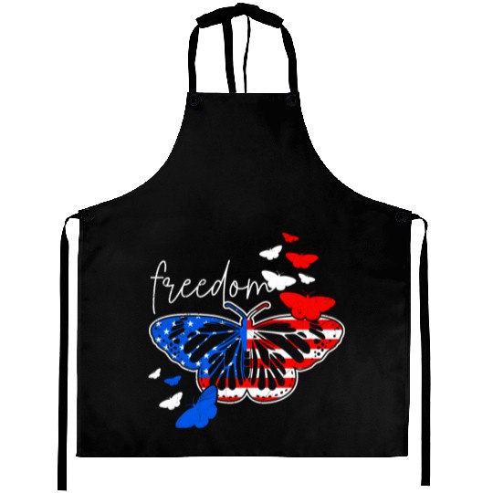 American Freedom Independence Day Butterfly Aprons