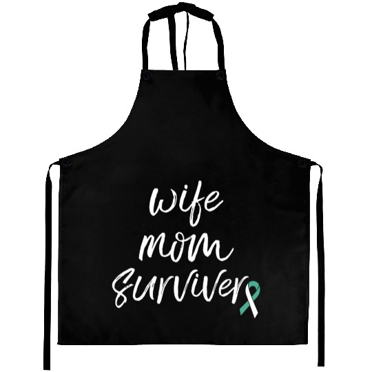 Cervical Cancer Awareness Products Ribbon Survivor Aprons