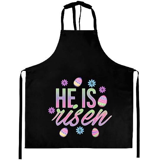 He Is Risen Easter Christian Message Easter Eggs Aprons