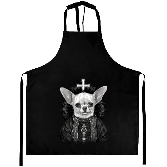 Chihuahua - Pope Dog Church Vatican Catholic Aprons