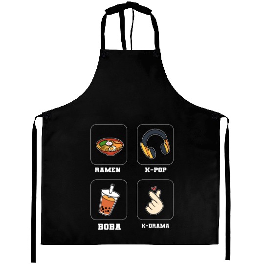 K-pop Ramen Boba Musician Gift Aprons