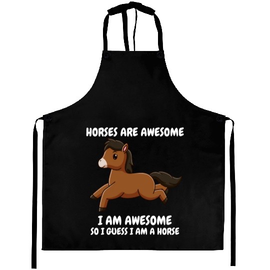Cute brown horse Aprons