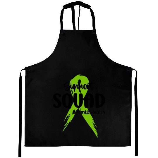 Support Squad Mental Health Awareness Lime Green Aprons