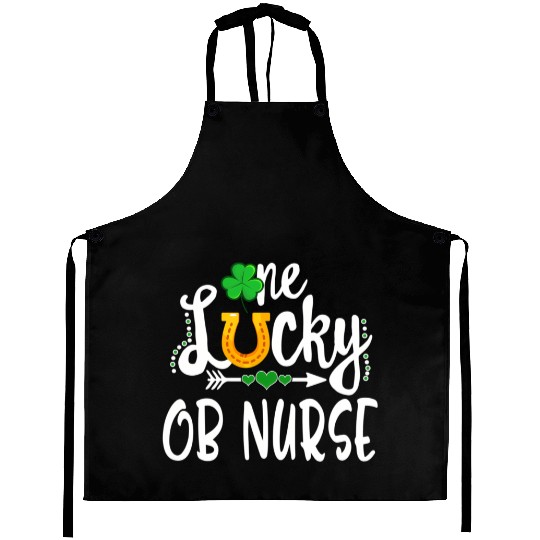 One Lucky Ob Nurse St Patricks Day Aprons