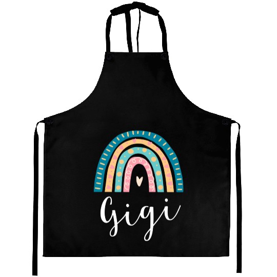 Gigi Rainbow For Grandma Family Aprons