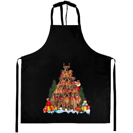 Pajama Rhodesian Ridgeback Tree Aprons