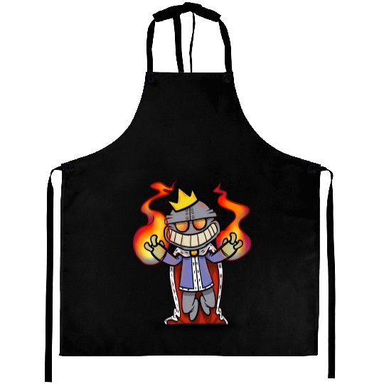 Evil Robot King Aprons