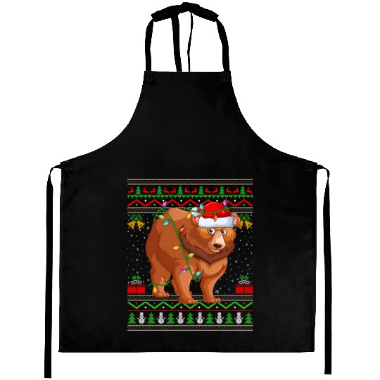 Bear Animal Ugly Grizzly Bear Aprons
