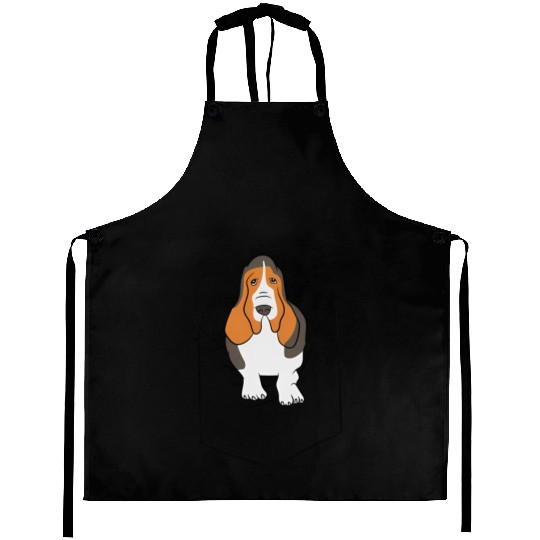 Basset Hound In Pocket Basset Dog Aprons