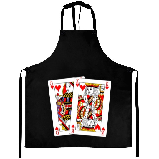 Queen and King of Hearts Aprons