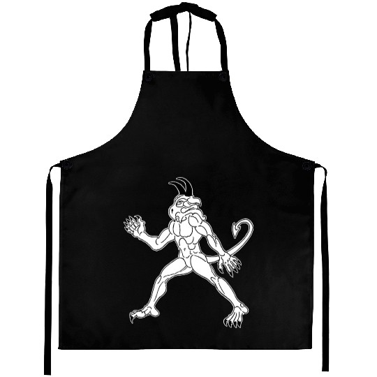 White Demon Creature Aprons