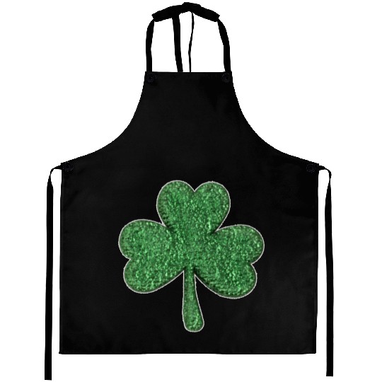 St Patrick'S Day Green Glitter-Clover Shamrock Aprons