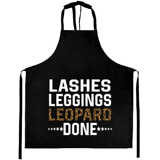Lashes Leggings Leopard Done Aprons