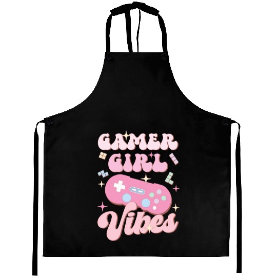 Gamer Girl Vibes, Happy Game Day Aprons