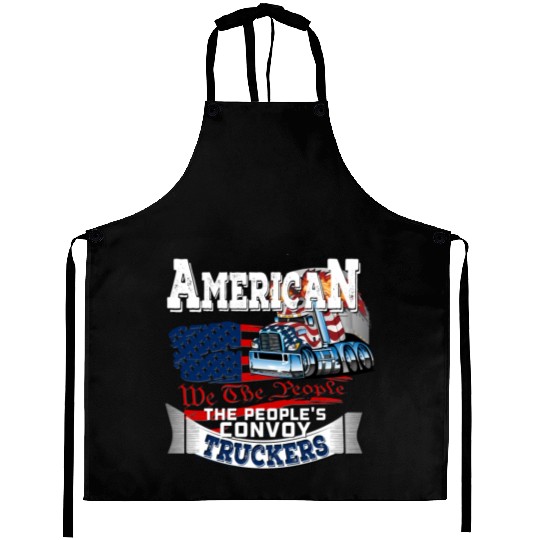The People'S Convoy 2022 Usa Truck Driver Freedom Aprons