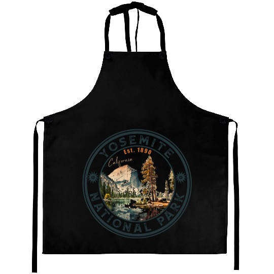 Yosemite National Park Vintage Style Half Dome Aprons