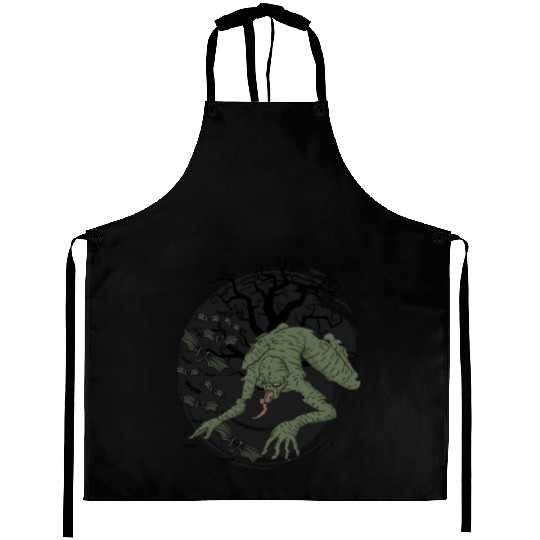 Scary horror monster Halloween creepy Trick Aprons