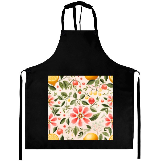 Lemon Pink Floral Detailed Summer Collection 03 Aprons