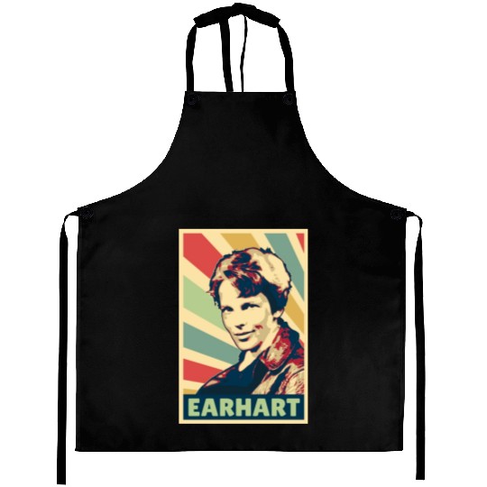 Amelia Earhart Vintage Colors Aprons