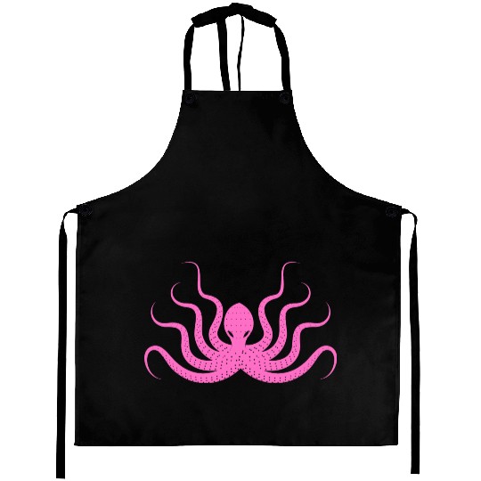 Menace Octopus Neon Pink Aprons