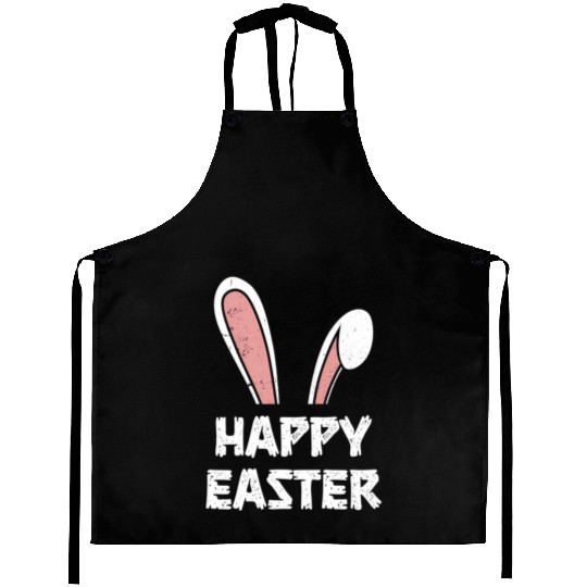 Happy Easter Bunny Rabbit Ears Aprons