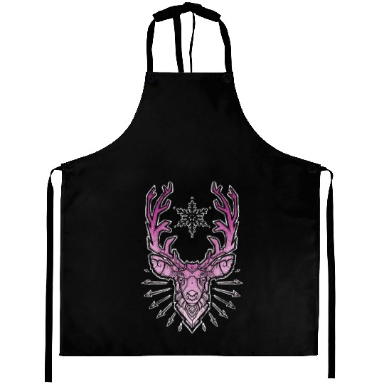Pink Deer Head Aprons