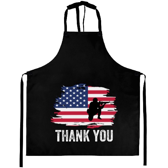Thank You Us Flag Memorial Day Aprons