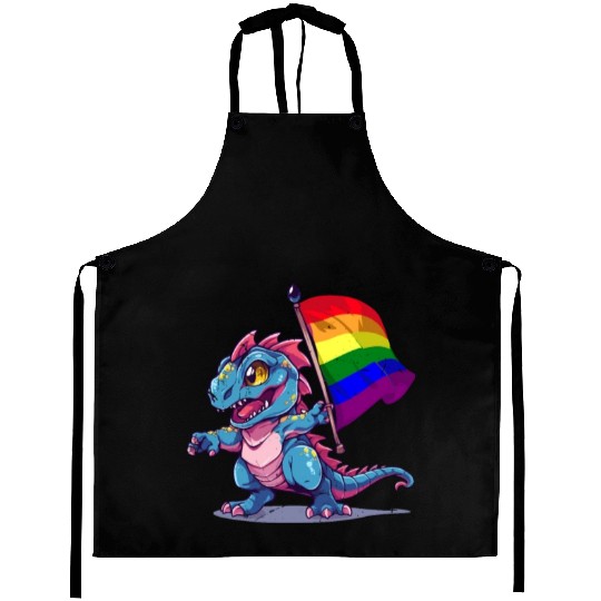 Dinosaur LGBT Pride Lesbian Gay Community T-Rex Aprons