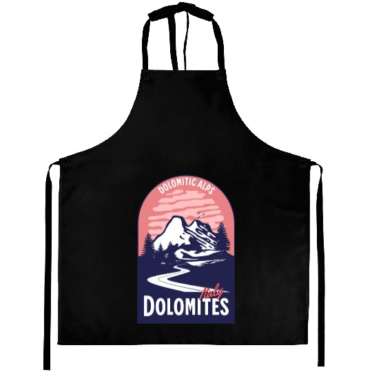 Dolomites Italy Mountain Sunset Aprons