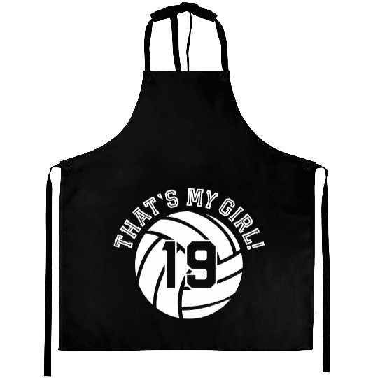 19 Volleyball Player That'S My Cheer Mom Dad Team Aprons