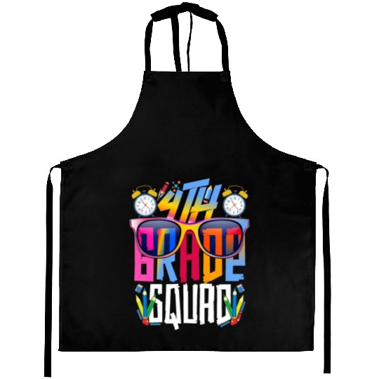 Fourth Grade Squad Teacher Student Funny Aprons