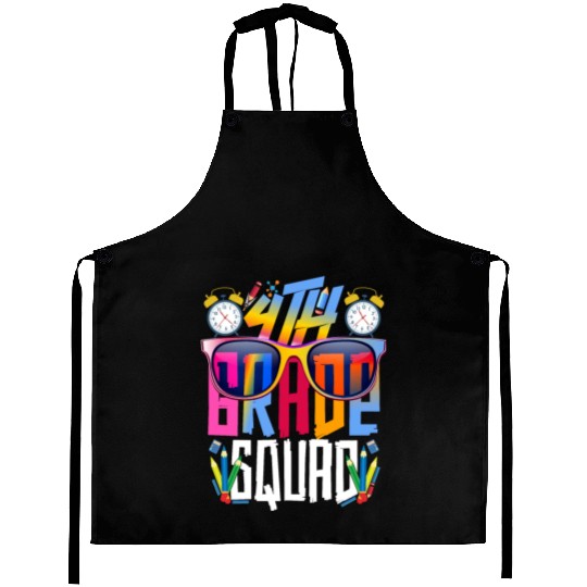 Fourth Grade Squad Teacher Student Funny Aprons
