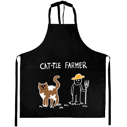 Cattle Cat Farmer (White) Aprons