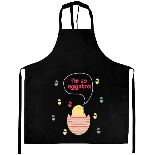 I m So Eggstra Spring Chick Easter Sunday Easter Aprons