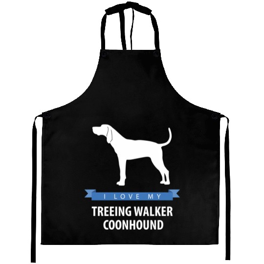 I Love My Treeing Walker Coonhound Aprons