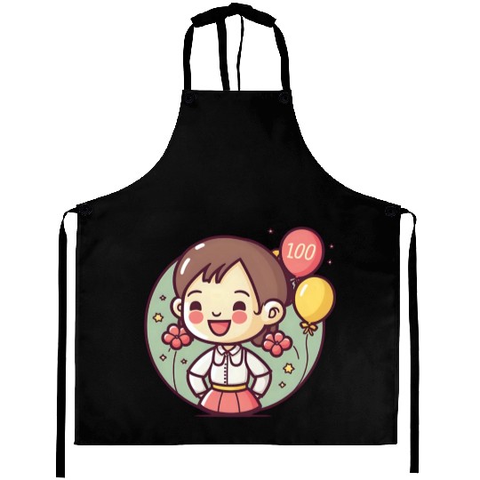 100 Days At School Aprons Teacher Airballoons
