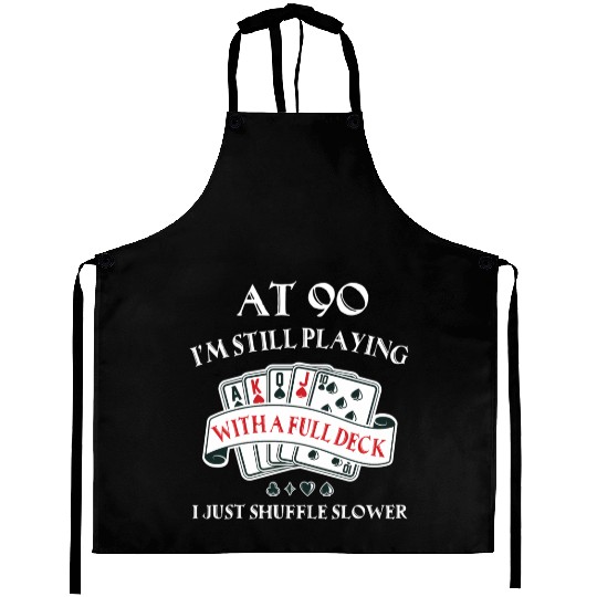 90Th For 90 Playing Cards Aprons