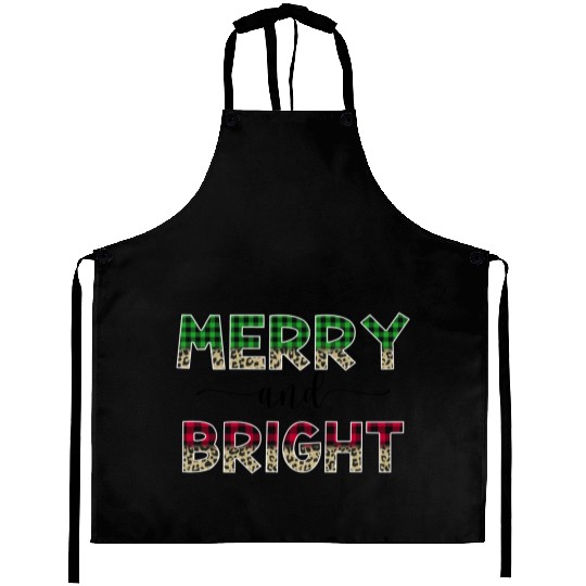 Merry and Bright Christmas Aprons