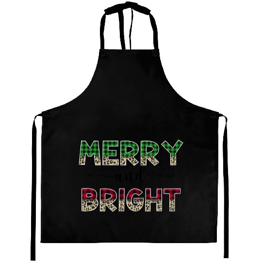 Merry and Bright Christmas Aprons