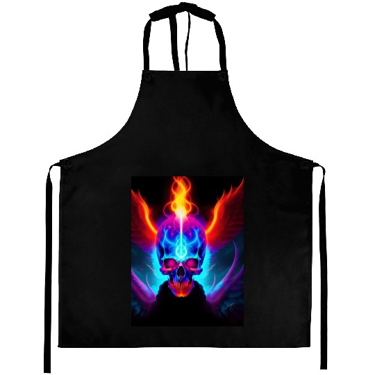 Psyschedelic Skull Blazer Aprons