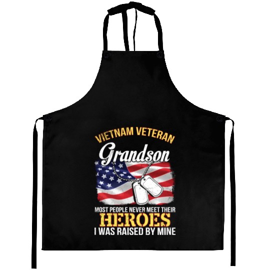 Vietnam Veteran Grandson People Never Meet Heroes Aprons