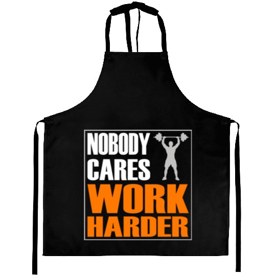 Nobody Cares Work Harder Gym Wear Bodybuilding Aprons