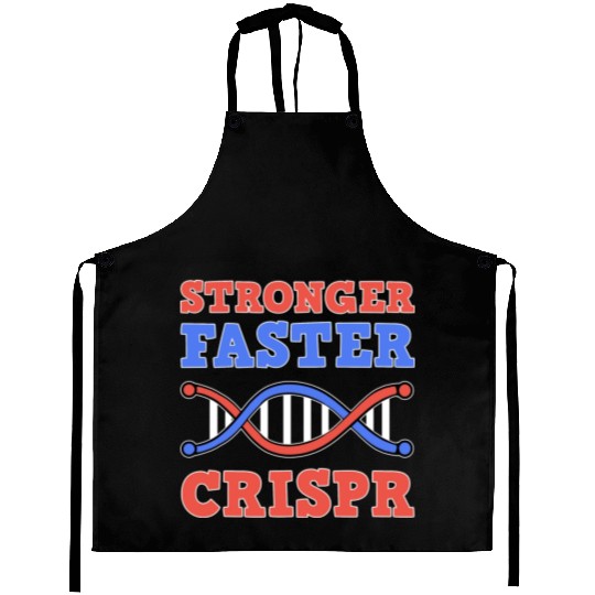 Stronger Faster Crispr Graffiti Biology Teacher Aprons