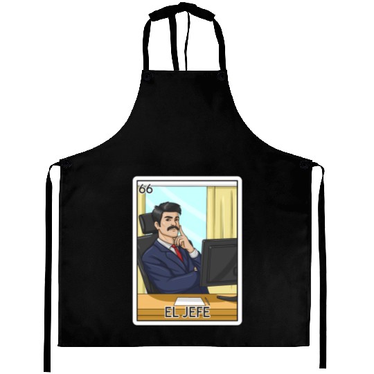 El Jefe The Boss Card Mecan Lottery The Chief Aprons
