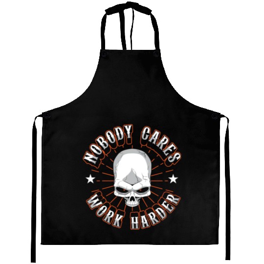 Gym Lifting Motivational Nobody Cares Work Harder Aprons